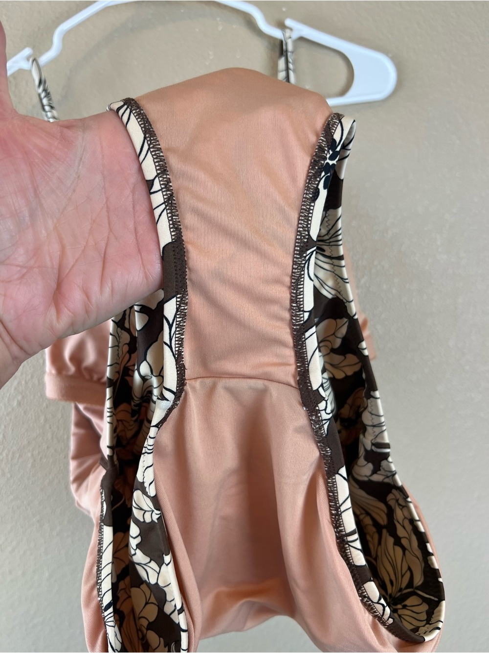 J.Crew Ruched bandeau one-piece swimsuit in floral brown - Picture 10 of 12